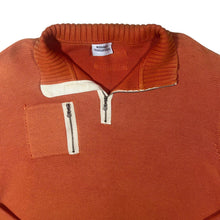 Load image into Gallery viewer, Early 00's Quba Sails Sailing Yatching Orange 1/4 Zip Knit Sweater Jumper