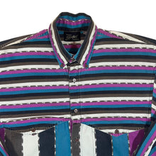 Load image into Gallery viewer, Vintage Western Signatures by Ed West Cowboy Striped Long Sleeve Cotton Button-Up Shirt