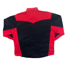 Load image into Gallery viewer, Vintage Cowboy Up Red Black Colour Block Cotton Long Sleeve Button-Up Shirt