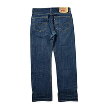 Load image into Gallery viewer, LEVI&#39;S 501 Classic Dark Blue Denim Straight Leg Regular Fit Jeans
