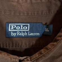 Load image into Gallery viewer, Early 00's POLO RALPH LAUREN Brown Suede Leather Elbow Patch Long Sleeve Cotton Shirt