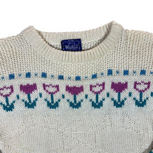 Load image into Gallery viewer, Vintage 90's WOOLRICH Floral Patterned Chunky Knit Wool Sweater Jumper