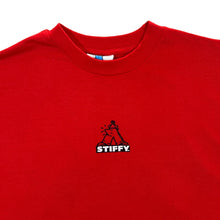 Load image into Gallery viewer, STIFFY "Big Air" Surfer Skater Logo Spellout Graphic Red Long Sleeve T-Shirt