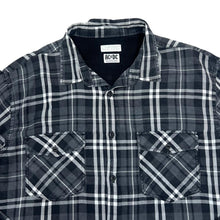 Load image into Gallery viewer, Zara x AC/DC "Black Ice" Graphic Spellout Hard Rock Band Plaid Check Long Sleeve Flannel Shirt