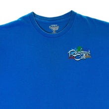 Load image into Gallery viewer, RAINFOREST CAFE "Wish You Were Here" Souvenir Logo Spellout Graphic Blue T-Shirt