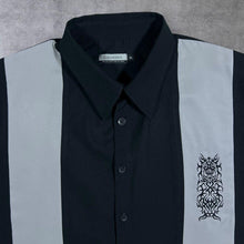 Load image into Gallery viewer, Early 00's Clockhouse Gothic Y2K Tribal Embroidered Short Sleeve Bowling Shirt