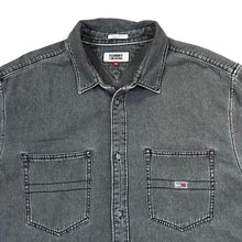 Load image into Gallery viewer, TOMMY JEANS Tommy Hilfiger "Regular Fit" Classic Mini Logo Denim Cotton Long Sleeve Shirt