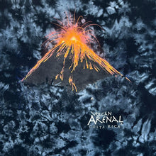 Load image into Gallery viewer, Vintage VOLCAN ARENAL "Costa Rica" Souvenir Volcano Graphic Navy Blue Tie Dye T-Shirt