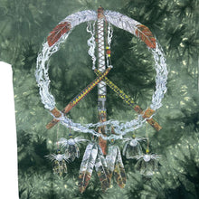 Load image into Gallery viewer, THE MOUNTAIN Native American Dream Catcher Graphic Green Tie Dye T-Shirt
