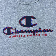 Load image into Gallery viewer, Champion Classic Essential Big Logo Spellout Grey Short Sleeve T-Shirt