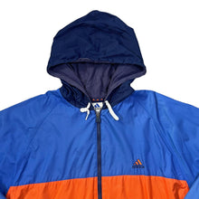Load image into Gallery viewer, Vintage ADIDAS Embroidered Mini Logo Colour Block Hooded Windbreaker Jacket