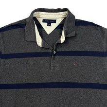 Load image into Gallery viewer, TOMMY HILFIGER Classic Striped Embroidered Mini Logo Short Sleeve Polo Shirt
