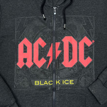 Load image into Gallery viewer, AC/DC "Black Ice" Classic Logo Spellout Graphic Hard Rock Band Zip Hoodie