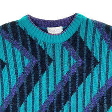 Load image into Gallery viewer, Vintage 90's Exact Abstract Patterned Pure New Wool Made In UK Knit Jumper