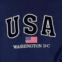 Load image into Gallery viewer, Vintage USA "Washington DC" Made In USA Embroidered Souvenir Spellout Crewneck Sweatshirt