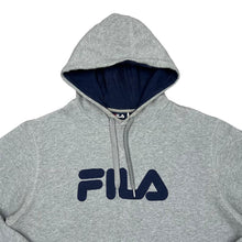 Load image into Gallery viewer, Early 00's FILA Classic Embroidered Big Logo Spellout Pullover Hoodie