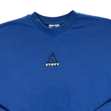 Load image into Gallery viewer, STIFFY "Stiffy Trippin" Surfer Skater Logo Spellout Graphic Blue Long Sleeve T-Shirt