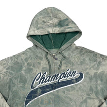 Load image into Gallery viewer, Early 00's CHAMPION Big Script Spellout Graphic Tie Dye Zip Hoodie
