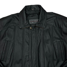 Load image into Gallery viewer, Vintage LEATHER LIMITED Genuine Real Black Leather Heavyweight Jacket