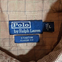 Load image into Gallery viewer, Vintage POLO RALPH LAUREN "Stanton Classic Fit" Brown Check Long Sleeve Shirt