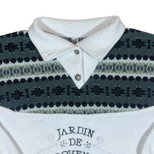 Load image into Gallery viewer, Vintage 90's JARDIN DE PROVENCE Patterned Embroidered 1/4 Button Fleece Sweatshirt