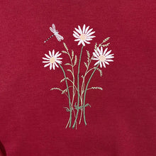 Load image into Gallery viewer, Vintage 90's OAK TREE LEISURE Embroidered Floral Wildlife Burgundy Crewneck Sweatshirt