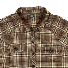 Load image into Gallery viewer, WILD FABLE Brown Lumberjack Plaid Check Long Sleeve Cotton Flannel Shirt