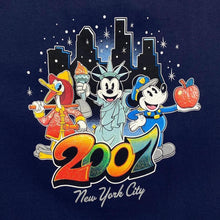 Load image into Gallery viewer, World Of Disney (2007) “New York City” Mickey Mouse Souvenir Graphic Navy Blue T-Shirt