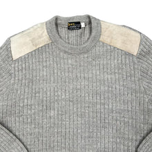 Load image into Gallery viewer, Vintage 80's DEES CASUALS Dunn & Co Suede Leather Patch Acrylic Wool Knit Sweater Jumper