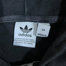 Load image into Gallery viewer, ADIDAS Three Stripe Embroidered Mini Centre Logo Black Cropped Hoodie