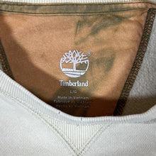 Load image into Gallery viewer, TIMBERLAND Distressed Logo Spellout Graphic Cream Crewneck Sweatshirt