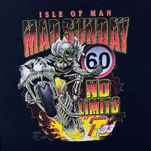 Load image into Gallery viewer, Vintage Isle Of Man TT (2003) "Mad Sunday" Racing Graphic Black T-Shirt
