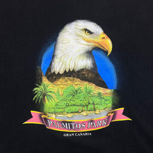 Load image into Gallery viewer, Vintage Palmitos Park "Gran Canaria" Eagle Wildlife Souvenir Graphic Black T-Shirt