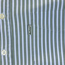 Load image into Gallery viewer, Barbour "The Sporting Shirt" Blue Green Striped Long Sleeve Button-Up Cotton Shirt