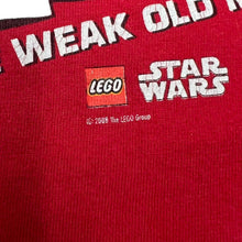 Load image into Gallery viewer, LEGO STAR WARS (2008) "Your Powers Are Weak Old Man" Vader Video Game Promo Graphic T-Shirt