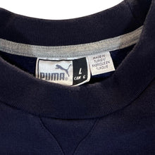 Load image into Gallery viewer, Vintage PUMA Classic Mini Logo Navy Blue White Crewneck Sweatshirt