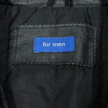Load image into Gallery viewer, Early 00's FOR MEN Classic Genuine Real Black Leather Jacket
