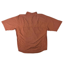Load image into Gallery viewer, Columbia Sportswear GRT Orange Check Outdoor Utility Hiking Short Sleeve Shirt