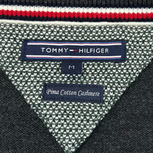 Load image into Gallery viewer, TOMMY HILFIGER Embroidered Mini Logo Pima Cotton Cashmere V-Neck Sweater Jumper