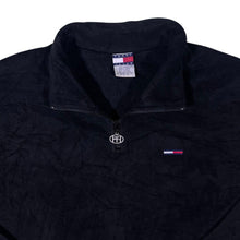 Load image into Gallery viewer, Vintage Tommy Jeans Tommy Hilfiger Mini Logo Black 1/4 Zip Fleece Pullover Sweatshirt