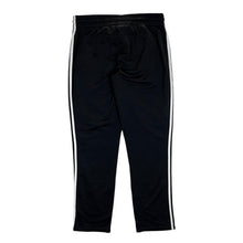 Load image into Gallery viewer, ADIDAS Three Stripe Mini Logo Black Open Leg Tracksuit Bottoms