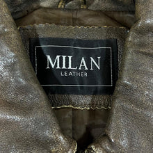 Load image into Gallery viewer, Vintage 90's MILAN LEATHER Classic Distressed Brown Genuine Real Leather Zip Bomber Jacket