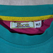 Load image into Gallery viewer, Vintage Paco Sportswear Turquoise Spellout Graphic Short Sleeve T-Shirt