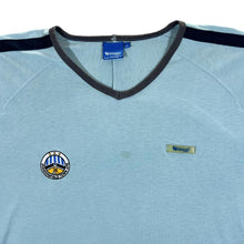 Load image into Gallery viewer, Vintage Bloggs HUDDERSFIELD TOWN AFC Embroidered Football Logo Blue V-Neck T-Shirt