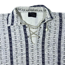 Load image into Gallery viewer, Vintage 90's The K.G.K Collection (England) Crazy Abstract Patterned Lace-Up Short Sleeve Shirt