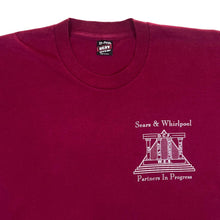 Load image into Gallery viewer, Vintage 90's PARTNERS IN PROGRESS Company Graphic Burgundy Single Stitch T-Shirt
