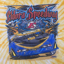 Load image into Gallery viewer, Eldora Speedway "Rossburg, Ohio" Yellow Tie Dye Motorsports Racing T-Shirt