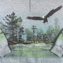 Load image into Gallery viewer, Vintage 90's Art Unlimited Bald Eagle Nature All-Over Print Button Sweatshirt