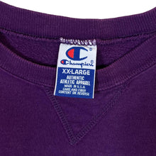 Load image into Gallery viewer, Vintage 90's CHAMPION Classic Embroidered Mini Logo Purple Crewneck Sweatshirt