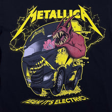 Load image into Gallery viewer, Metallica "Yeah It's Electric" Thrash Heavy Metal European Tour Music Band Black T-Shirt